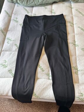 Reflex 90 Degree Black Yoga Leggings with Branded Waistband